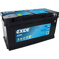 Автомобильный аккумулятор EXIDE (EK960) Start-Stop AGM 96Аh 850A R+