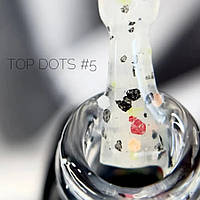 Crooz Top Dots №05 - топ для гель-лака с хлопьями, 8 мл