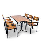 Набір для дачі стіл та стільці "Брістела" 160 Тік від Mix-Line, фото 4