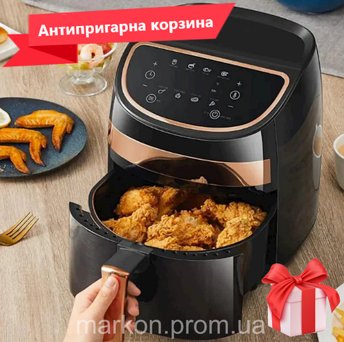 Аэрофритюрница электрическая, аэрогриль 3.8 л 1500 Вт температура до ...