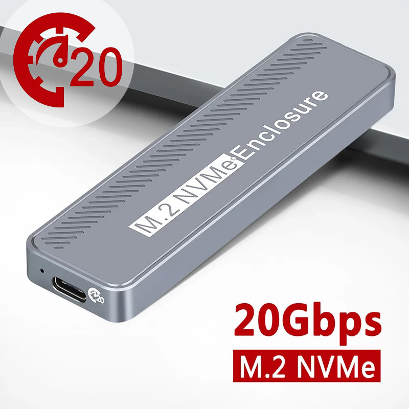 Корпус для SSD M2 NVMe до 20Gbps M.2 Type C M.2 Type C зовнішня кишеня Type C