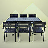 Набір стіл та стільці садових меблів "Палермо Плюс" Тік від Mix-Line "Брістела" 160 Венге, фото 8