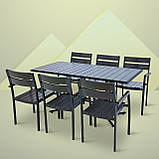 Набір стіл та стільці садових меблів "Палермо Плюс" Тік від Mix-Line "Брістела" 160 Венге, фото 7