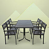 Набір стіл та стільці садових меблів "Палермо Плюс" Тік від Mix-Line "Брістела" 160 Венге, фото 10
