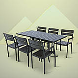 Набір стіл та стільці садових меблів "Палермо Плюс" Тік від Mix-Line "Брістела" 160 Венге, фото 9