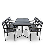 Набір стіл та стільці садових меблів "Палермо Плюс" Тік від Mix-Line "Брістела" 160 Венге, фото 6