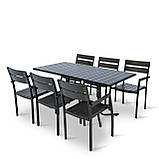 Набір стіл та стільці садових меблів "Палермо Плюс" Тік від Mix-Line "Брістела" 160 Венге, фото 4