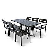Набір стіл та стільці садових меблів "Палермо Плюс" Тік від Mix-Line "Брістела" 160 Венге, фото 5