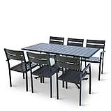 Набір стіл та стільці садових меблів "Палермо Плюс" Тік від Mix-Line "Брістела" 160 Венге, фото 2