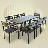 Комплект меблів для кафе "Брістела Макси" Венге 8 стільців. Металевий каркас від Mix-Line, фото 7