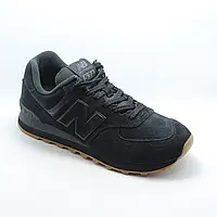 Мужские кроссовки New Balance 574 черные, замшевые - оригинал 43