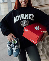 Жіночі кросівки New Balance 574 Premium Blue Reflective Взуття Нью Беланс 574 сині натуральна замша рефлектив демісезон, фото 4