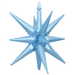 Фольгована кулька 3D зірка-їжак голуба 22 дюйми