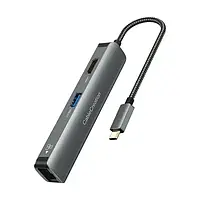 Многопортовый адаптер CableCreation Type-C to HDMI/USB-AX3/RJ45 1Gbps Ethernet