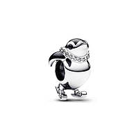Срібна намистина Пандора Пінгвін на лижах 792988C01