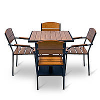 Набір стіл та стільці садових меблів "Верона" Тік від Mix-Line