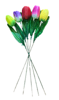 Штучні квіти Тюльпан на стеблі, 470 мм 5 кольорів