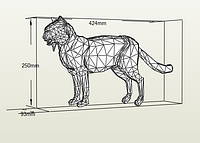 PaperKhan Конструктор из картона кошка кот котенок оригами паперкрафт фигура развивающий набор подарок