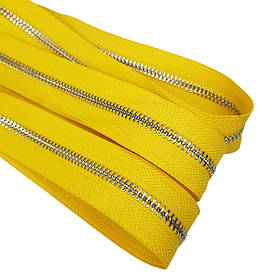 Блискавка рулонна металева двостороння Т5 жовтий нікель, срібло