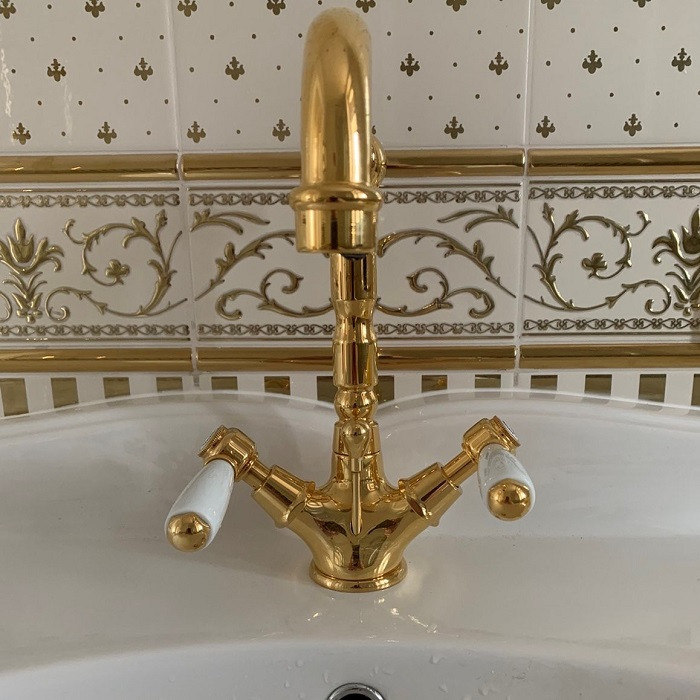 Золотой гигиенический душ скрытый монтаж Bugnatese Oxford OXDO6393 - фото 4 - id-p925366489