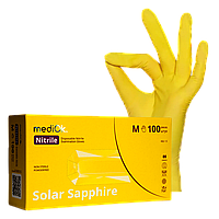 Перчатки нитриловые MediOk by AMPri SOLAR SAPPHIRE (100 шт/50 пар) желтые, Жовтий, XS