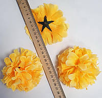 Голови квітів жоржини Жовті, діаметр 10 см