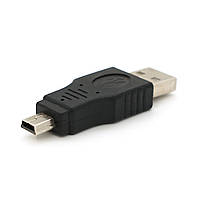 Переходник USB1.1(F) => miniUSB(M), Black, Пакет(2403#)