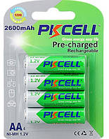 Аккумулятор PKCELL 1.2V  AA 2600mAh NiMH Already Charged, 4 штуки в блистере цена за блистер, Q12(11030#)