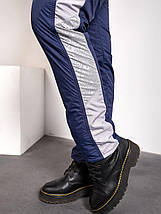 Жіночі спортивні штани з високою посадкою з плащової тканини на флісі розміри батал, фото 3