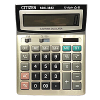 Калькулятор електронний Citizen SDC-3882 на батарейке та сонячній панелі 16х20 см