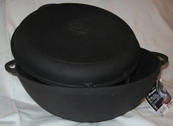 Каструля WOK з чавунною кришкою-сковородою. Обсяг 5,5 літрів.