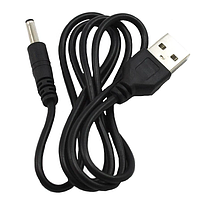 Кабель USB DC 3.5mm для фонариков/роутеров / 1 метр / Черный