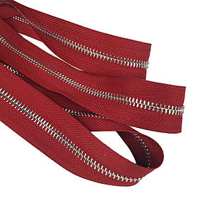 Блискавка рулонна металева двостороння Т5 корал нікель, срібло