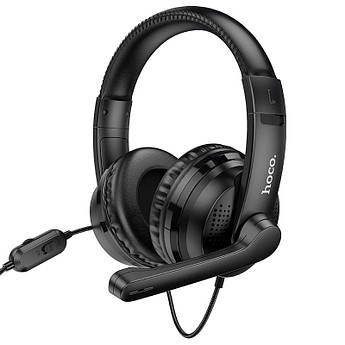Навушники Hoco ігрові дротові з мікрофоном Magic W103 Black