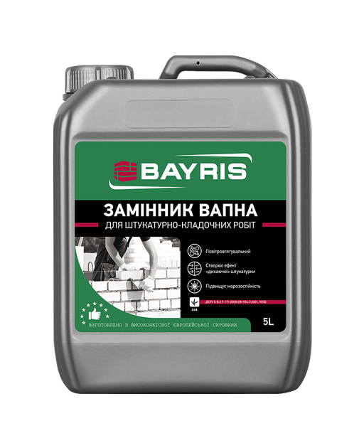 Пластифікатор "Змінник вапна" Для штукатурно-кладкових робіт протиморозний BAYRIS 5 л