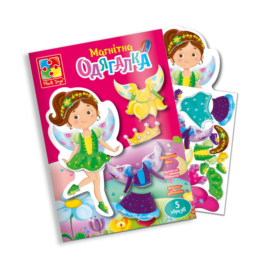 Магнітна Гра mebelime для дітей "Фея" у папці Vladi Toys VT3204-28 (укр)