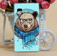 Силиконовый чехол бампер для LG L5 II Dual E455 с картинкой Медведь
