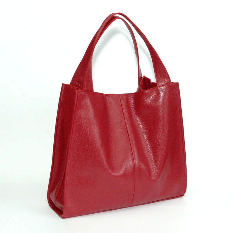 Шкіряна сумка модель 12 червоний флотар, фото 1