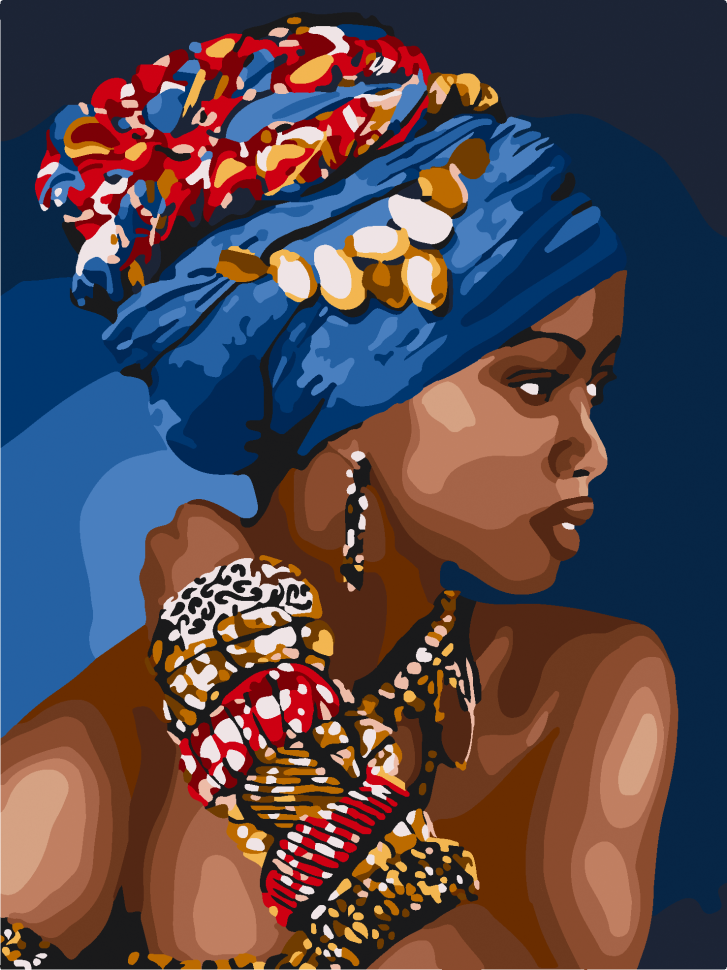 Картина за номерами mebelime "African woman" 10369-NN 30х40 см