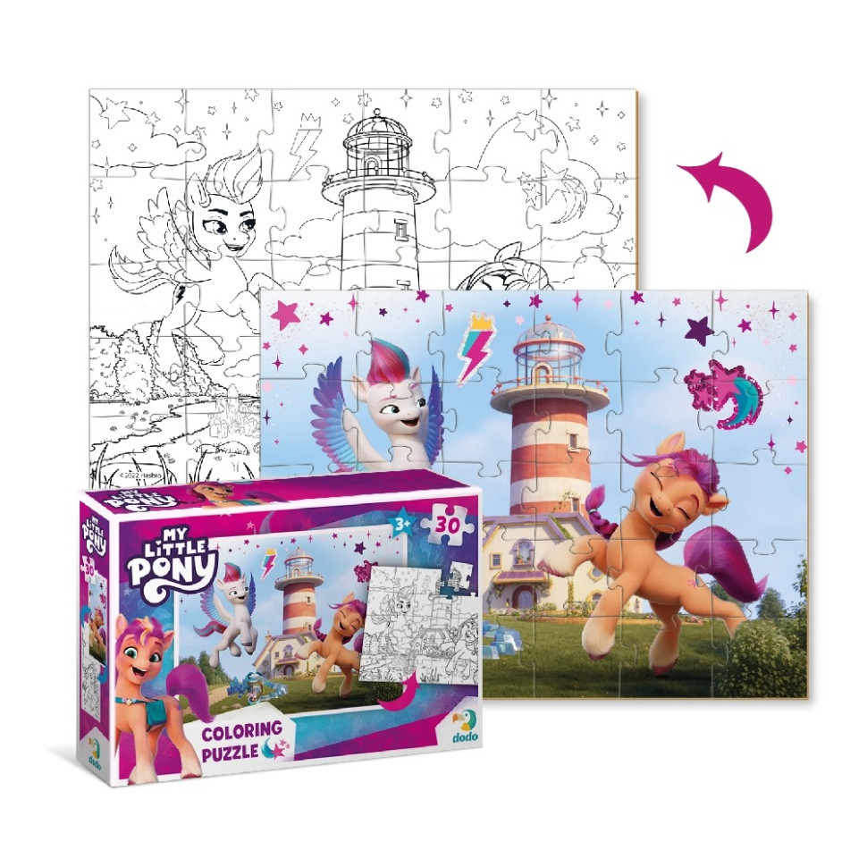 Дитячі пазли mebelime 2в1 My Little Pony "Чарівні Зіпп та Санні" DoDo 200124 30 елементів