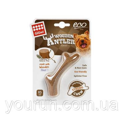 GiGwi (Гігві) Wooden Antler РОГ жувальна іграшка для собак XS