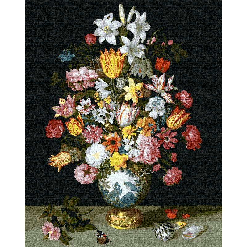 Картина за номерами mebelime "Квіткова симфонія" © Ambrosius Bosschaert de Oude Ідейка KHO3210 40х50 см