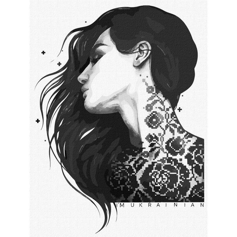 Картина за номерами mebelime "Я-українка" ©lesya_nedzelska_art Ідейка KHO4952 30х40 см