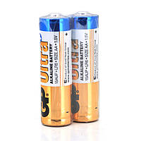 Батарейка GP Ultra Plus 15AUP-2S2, щелочная AA, 2 шт в вакуумной упаковке, цена за упаковку(2535#)