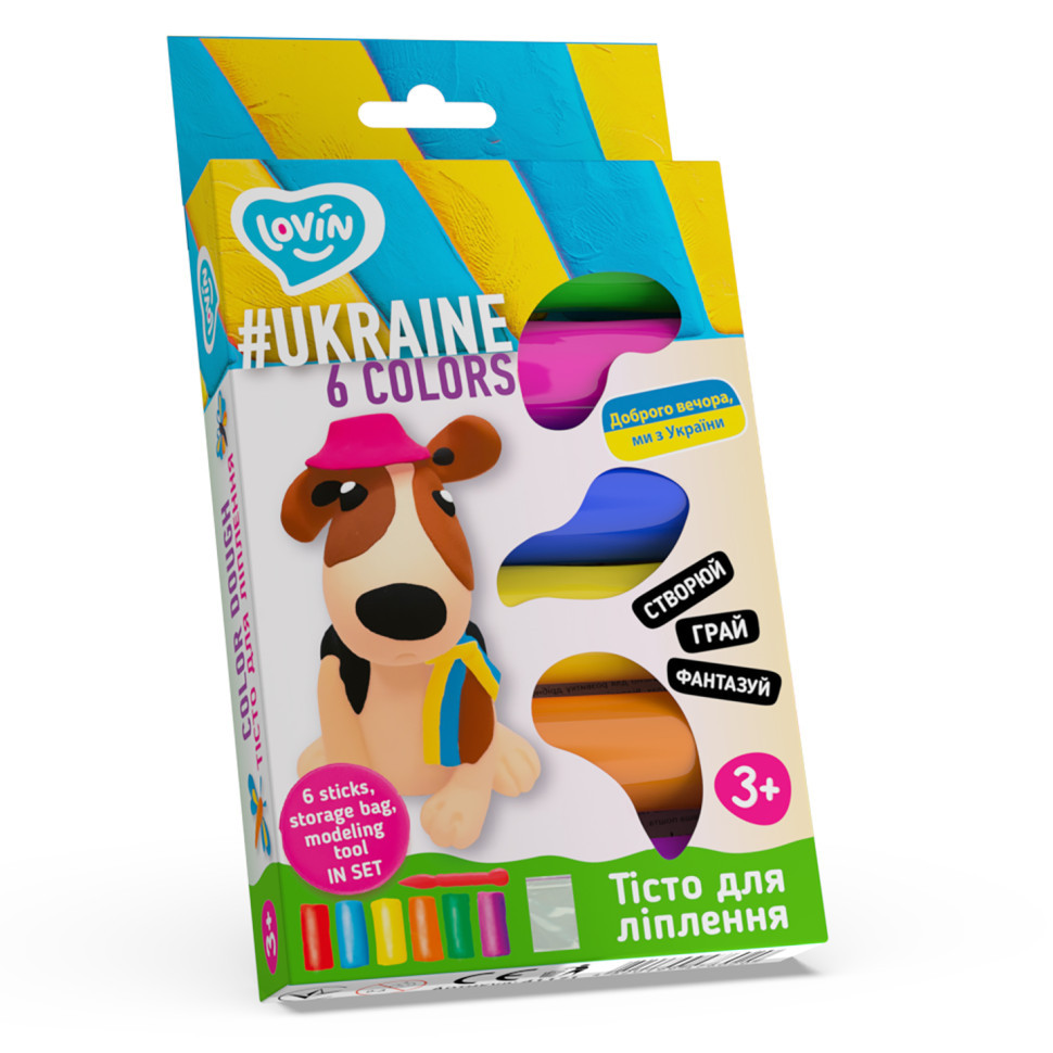 Набір mebelime для ліплення з тістом Асорті 6 кольорів #Ukraine TM Lovin 41171
