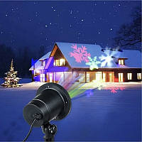 LED проєктор "Новорічні декорації" ТМ Jumi, проєкція "Сніжинки", Колір різнобарвний