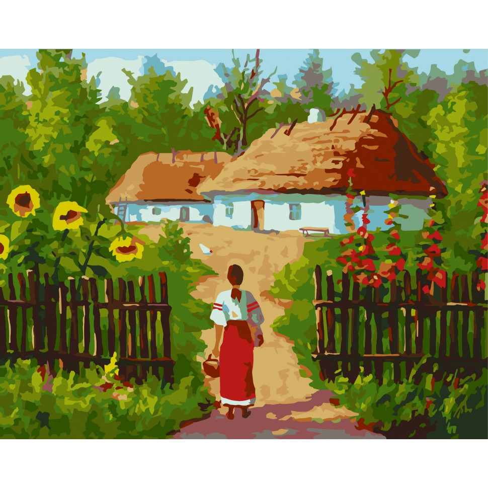 Картина за номерами mebelime "Українські хатинки" Art Craft 10350-AC 40х50 см