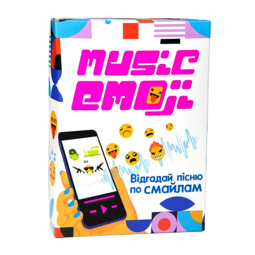 Настільна карткова Гра mebelime "Music Emoji" Strateg 30249 українською мовою