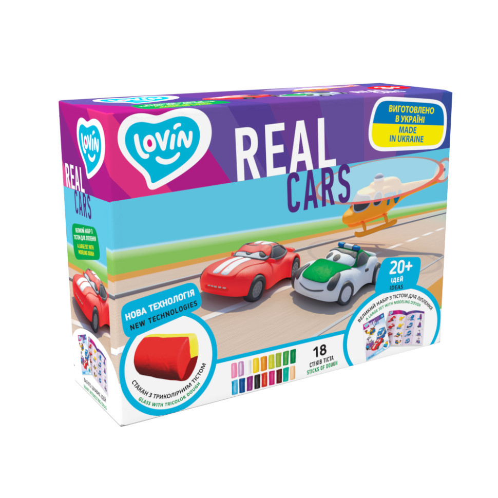 Набір mebelime тіста для ліплення "Real Сars" TM Lovin 41191