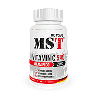 MST® Vitamin C 500 + D3 + ZINC Витамин Ц + Д3 + Цинк 100 капсул